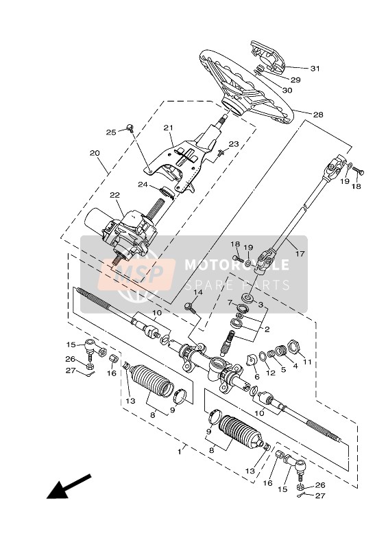 Yamaha YXM700ES 2016 Steering for a 2016 Yamaha YXM700ES