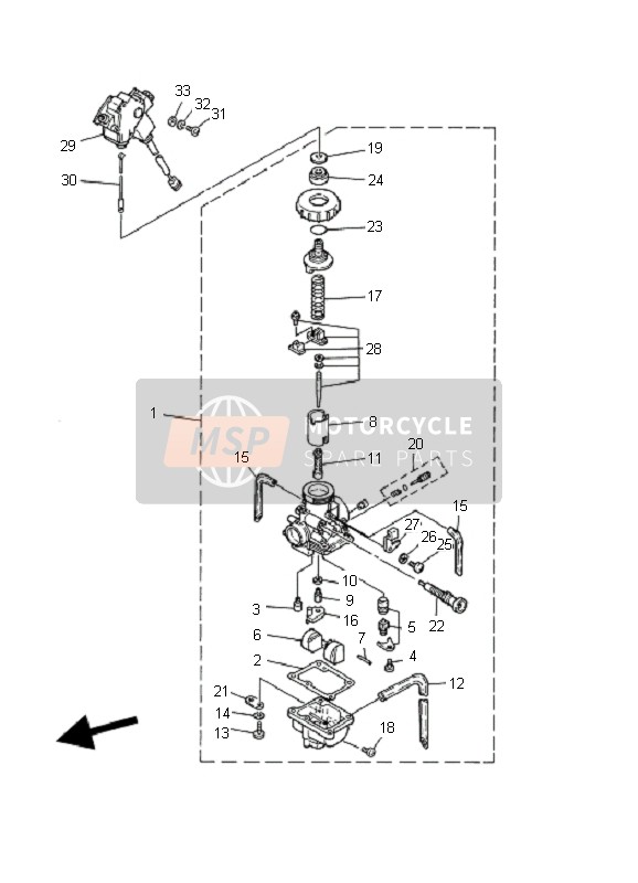 2MA141072800, Needle Valve Set, Yamaha, 1