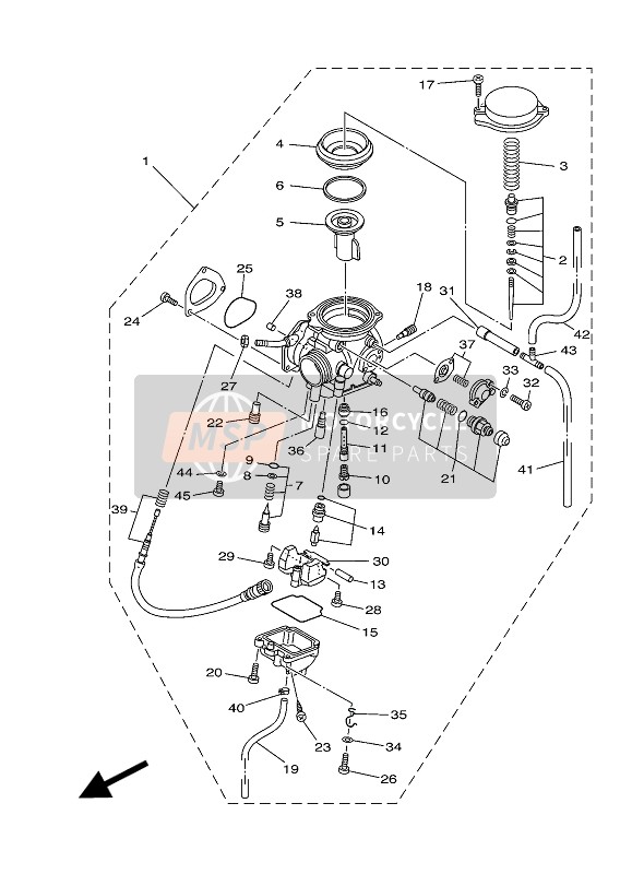 Yamaha YFM350A GRIZZLY 2WD 2017 Carburettor for a 2017 Yamaha YFM350A GRIZZLY 2WD