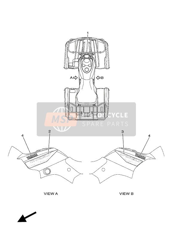 Yamaha YFM350A GRIZZLY 2WD 2017 Graphique pour un 2017 Yamaha YFM350A GRIZZLY 2WD