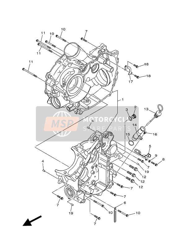 2MBE51840000, Pin,  Dowel, Yamaha, 2