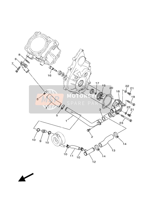 Yamaha YFM700FWBD KODIAK 700 EPS 2017 Water Pump for a 2017 Yamaha YFM700FWBD KODIAK 700 EPS