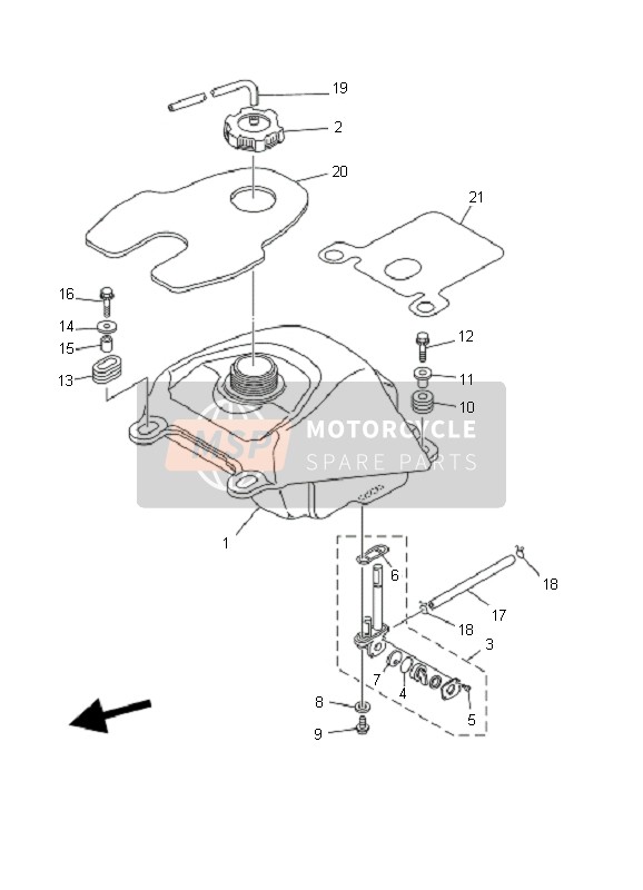 901190621400, Bolt, Met Washer(3XP), Yamaha, 4