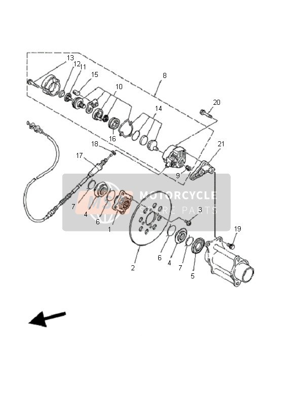 2XJ258110000, Pastiglie               YFS200, Yamaha, 0