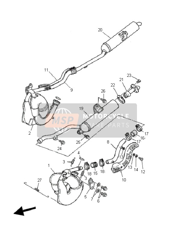 1W2147140000, Dichtung, Schalldampfer, Yamaha, 1