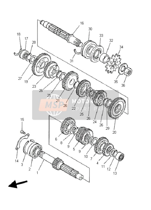 2GU171310000, Gear, 3RD Pinion, Yamaha, 0