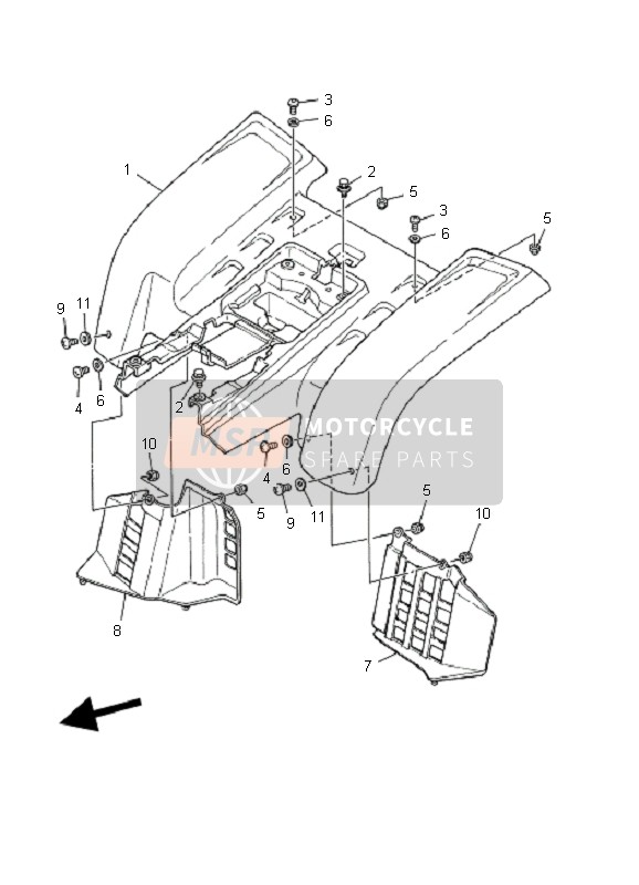 2GUW2161B100, Fender, Rear, Yamaha, 5