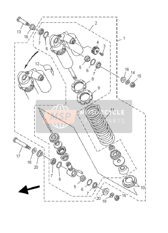 901091070400, Bearing Bolt, Yamaha, 2