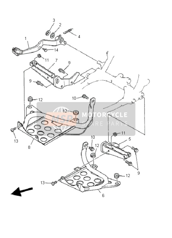 3GG272111000, Pedal, Brake, Yamaha, 0