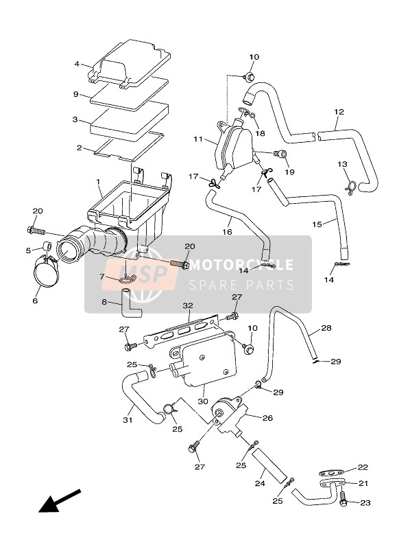 BW4E44490000, Collerette, Yamaha, 0