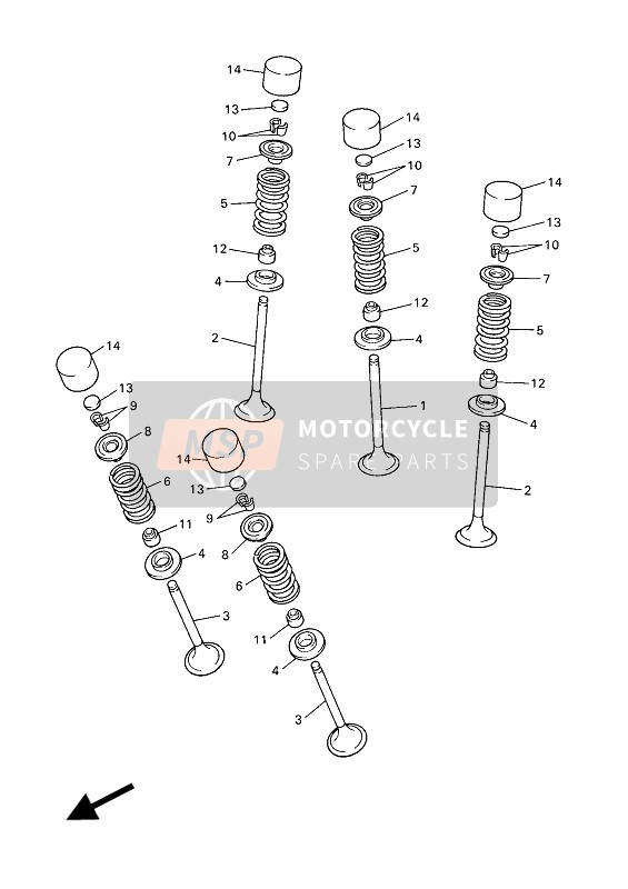 Yamaha YZF450R 2017 Valve for a 2017 Yamaha YZF450R