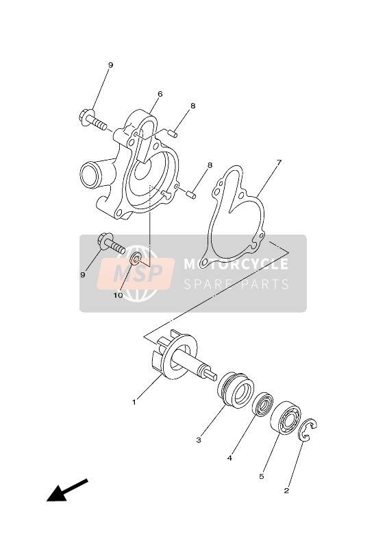 Yamaha YZF450R 2017 Pompe à eau pour un 2017 Yamaha YZF450R