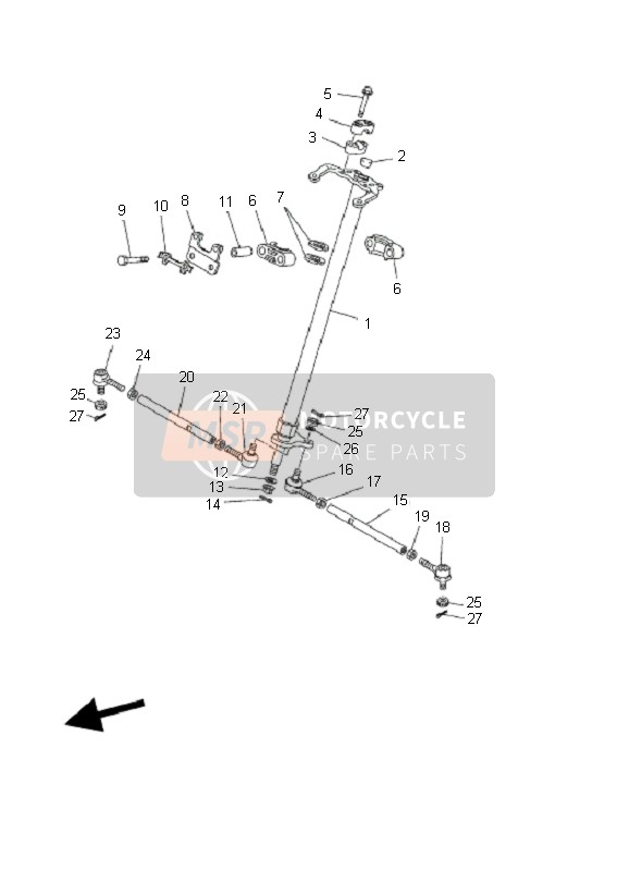 3FA238311000, Spoorstang, Yamaha, 0