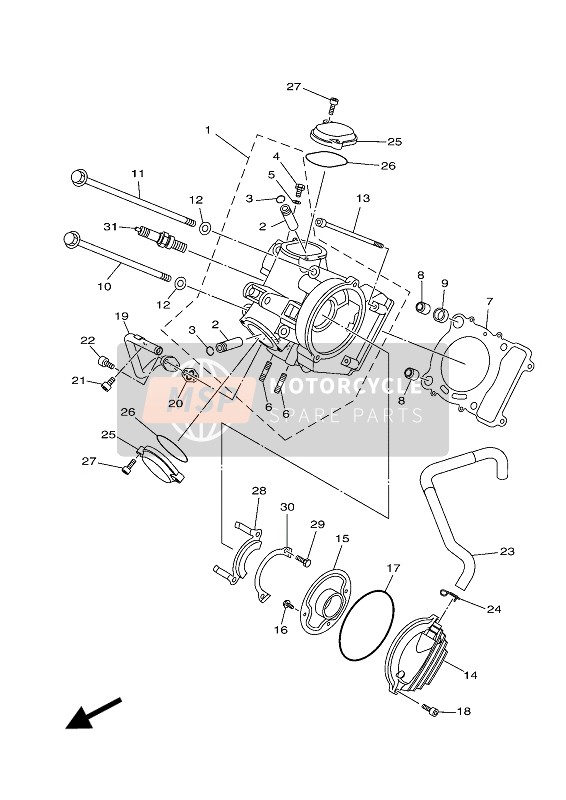 BB5E11660000, Pipe, Breather 1, Yamaha, 0