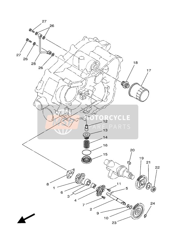 Yamaha YFM450FWB KODIAK 2018 Oil Pump for a 2018 Yamaha YFM450FWB KODIAK