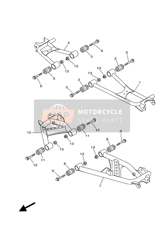 BB5F217M0000, Bras 1, Yamaha, 0