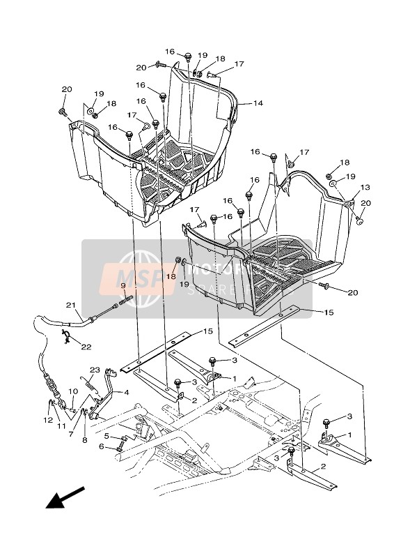 BB5F74710000, Bar, Footrest 1, Yamaha, 0