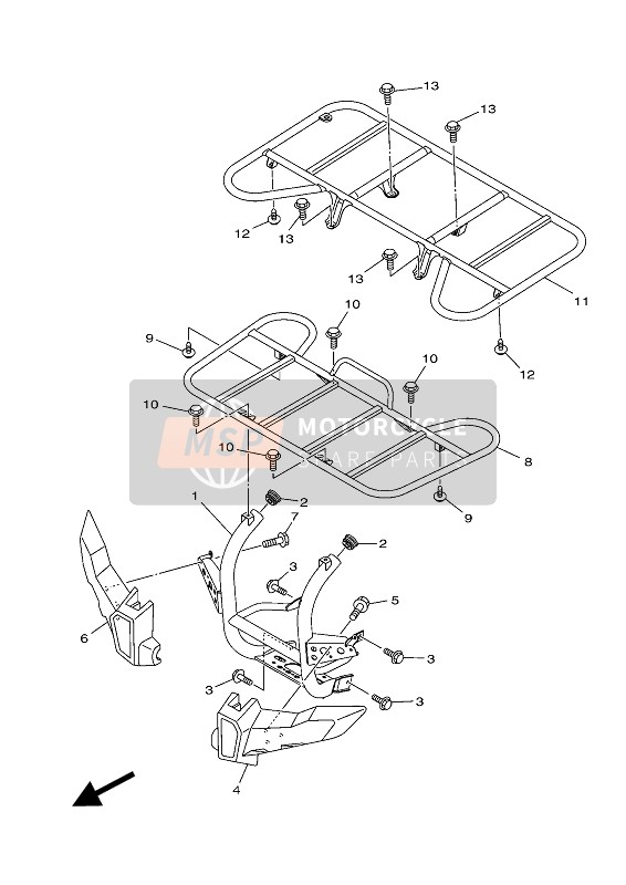 BB5F48420000, Bagagerek, Yamaha, 0