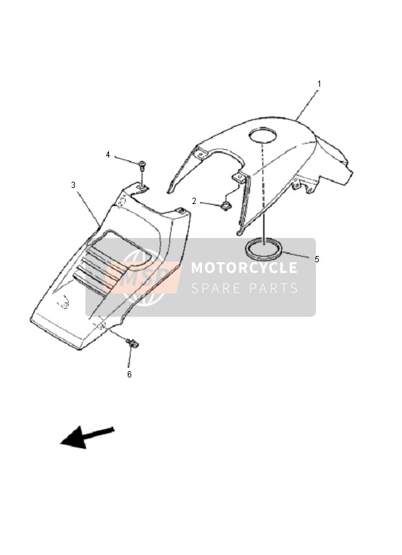 Yamaha YFM350 WARRIOR 2000 Side Cover for a 2000 Yamaha YFM350 WARRIOR