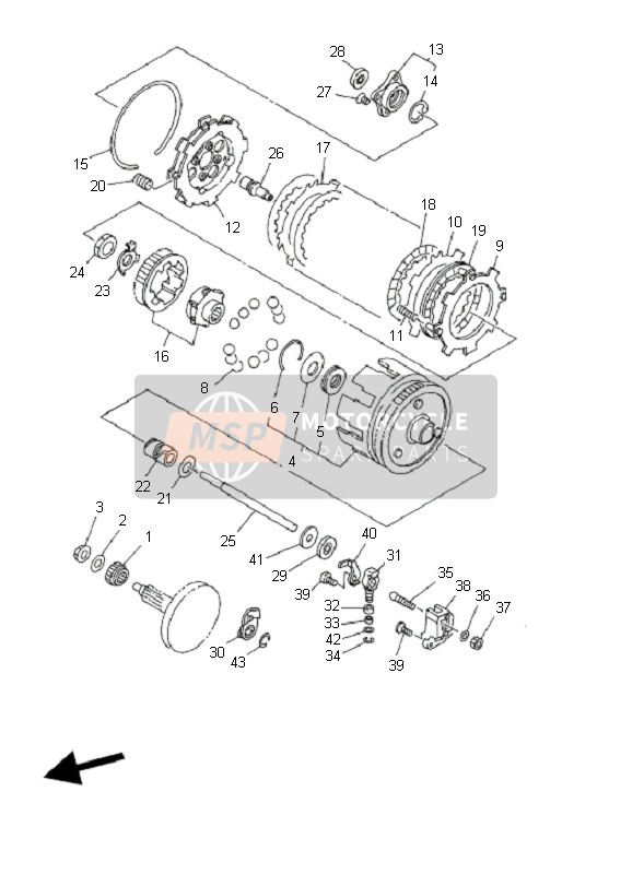 Yamaha YFM80R 2003 Frizione per un 2003 Yamaha YFM80R