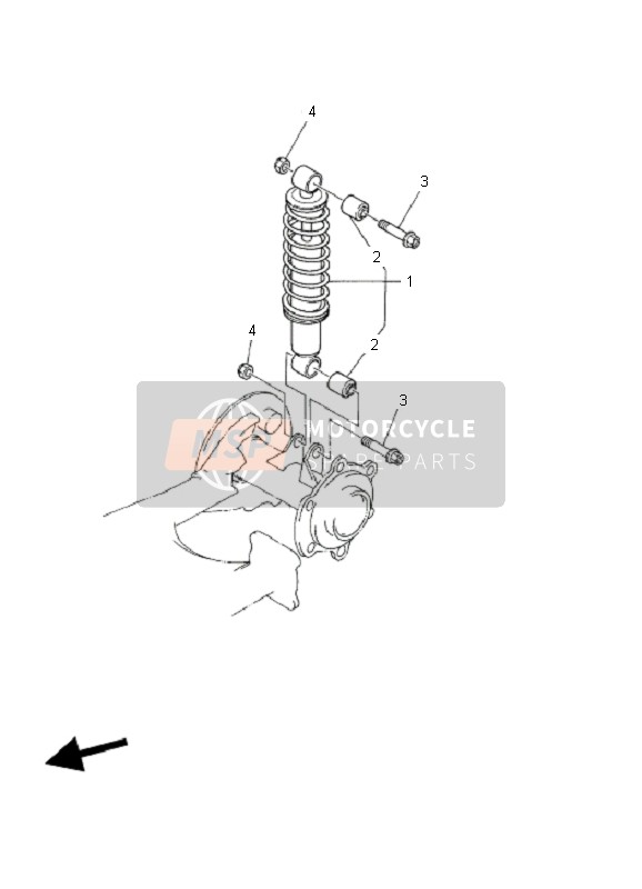 Yamaha YFM80R 2003 Sospensione posteriore per un 2003 Yamaha YFM80R