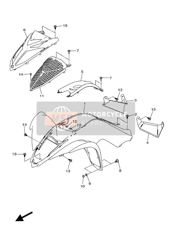 Yamaha YFM90R 2018 VORDERER KOTFLÜGEL für ein 2018 Yamaha YFM90R
