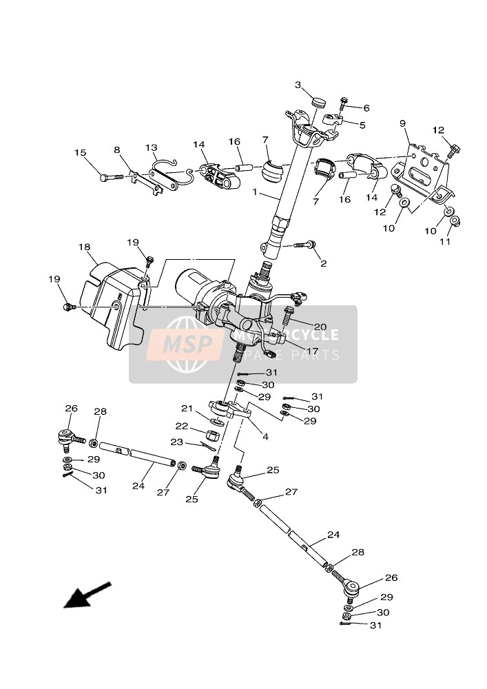 Yamaha YFM450F KODIAK EPS (MDBM2) 2019 Pilotage pour un 2019 Yamaha YFM450F KODIAK EPS (MDBM2)