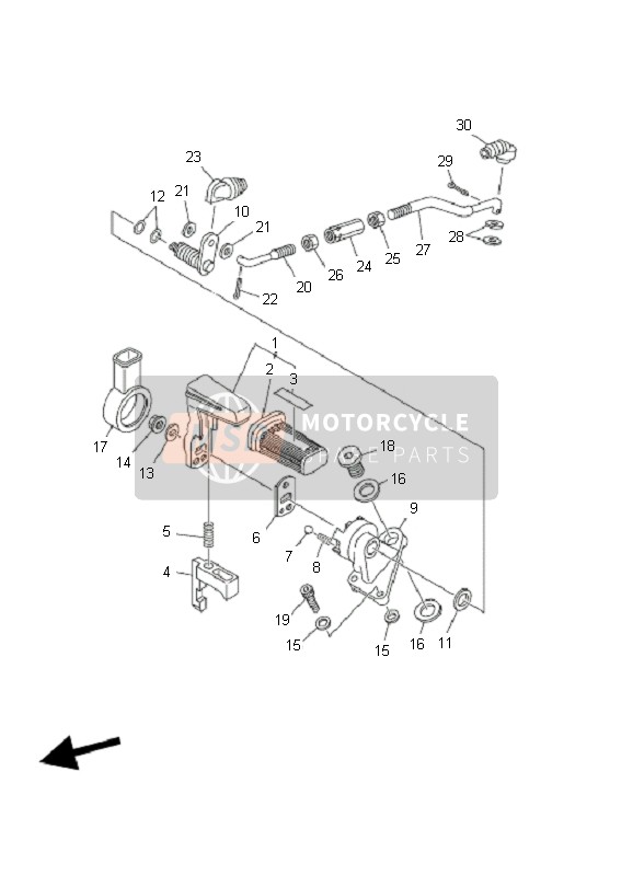 Yamaha YFM250 BEAR TRACKER 2x4 2003 Selector de conducción para un 2003 Yamaha YFM250 BEAR TRACKER 2x4