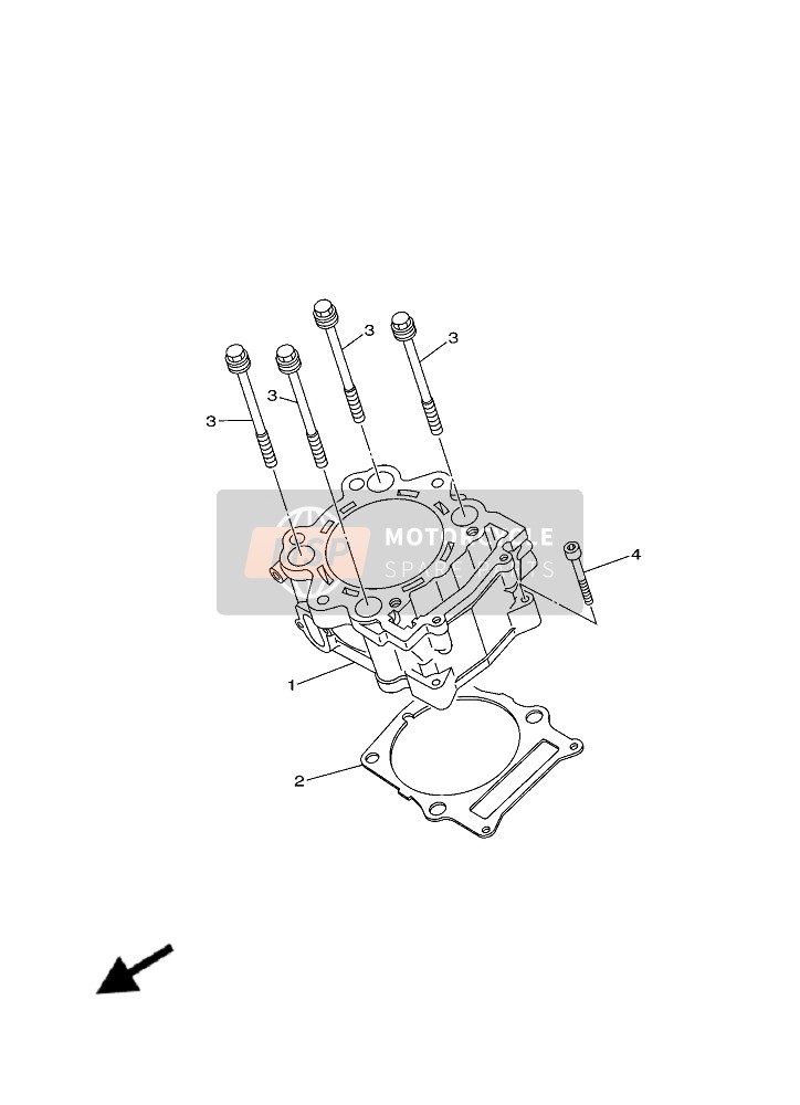 Yamaha YFM700F GRIZZLY 700 EPS (MDBM2) 2019 Cylindre pour un 2019 Yamaha YFM700F GRIZZLY 700 EPS (MDBM2)