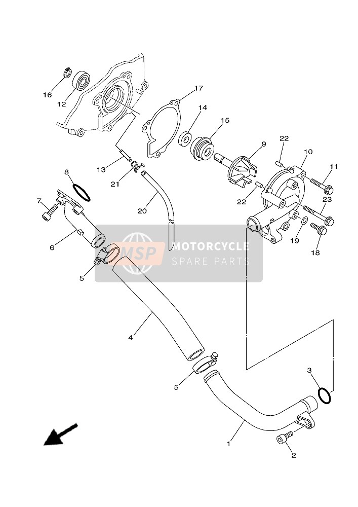 Yamaha YFM700F GRIZZLY 700 EPS (MDBM2) 2019 Pompe à eau pour un 2019 Yamaha YFM700F GRIZZLY 700 EPS (MDBM2)