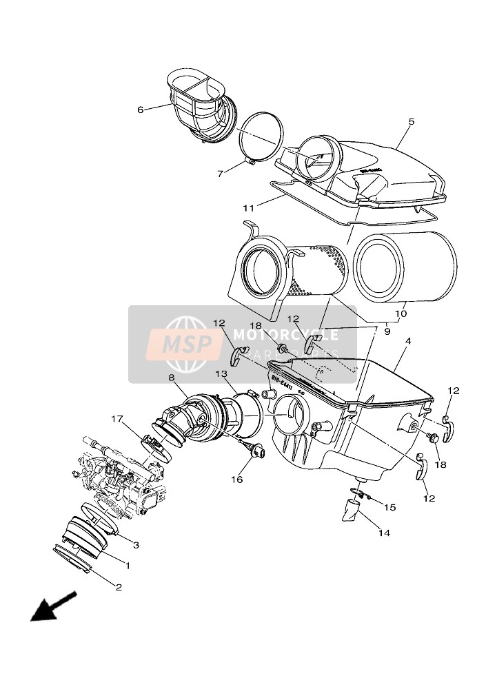 Yamaha YFM700F GRIZZLY 700 EPS (MDBM2) 2019 Intake for a 2019 Yamaha YFM700F GRIZZLY 700 EPS (MDBM2)