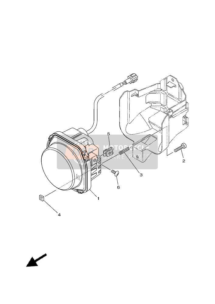 Yamaha YFM700F GRIZZLY 700 EPS (MDBM2) 2019 Faro per un 2019 Yamaha YFM700F GRIZZLY 700 EPS (MDBM2)