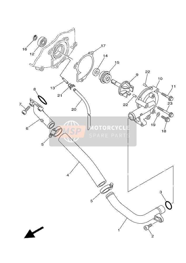 Yamaha YFM700F KODIAK 700 2019 Pompe à eau pour un 2019 Yamaha YFM700F KODIAK 700