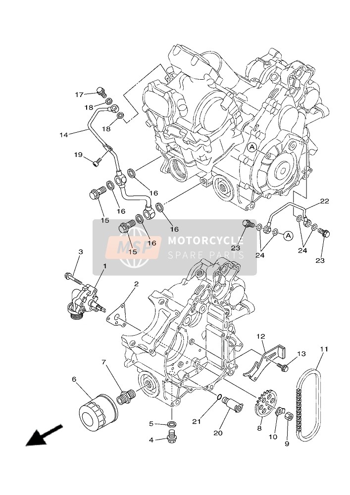 Yamaha YFM700F KODIAK 700 2019 Bomba de aceite para un 2019 Yamaha YFM700F KODIAK 700