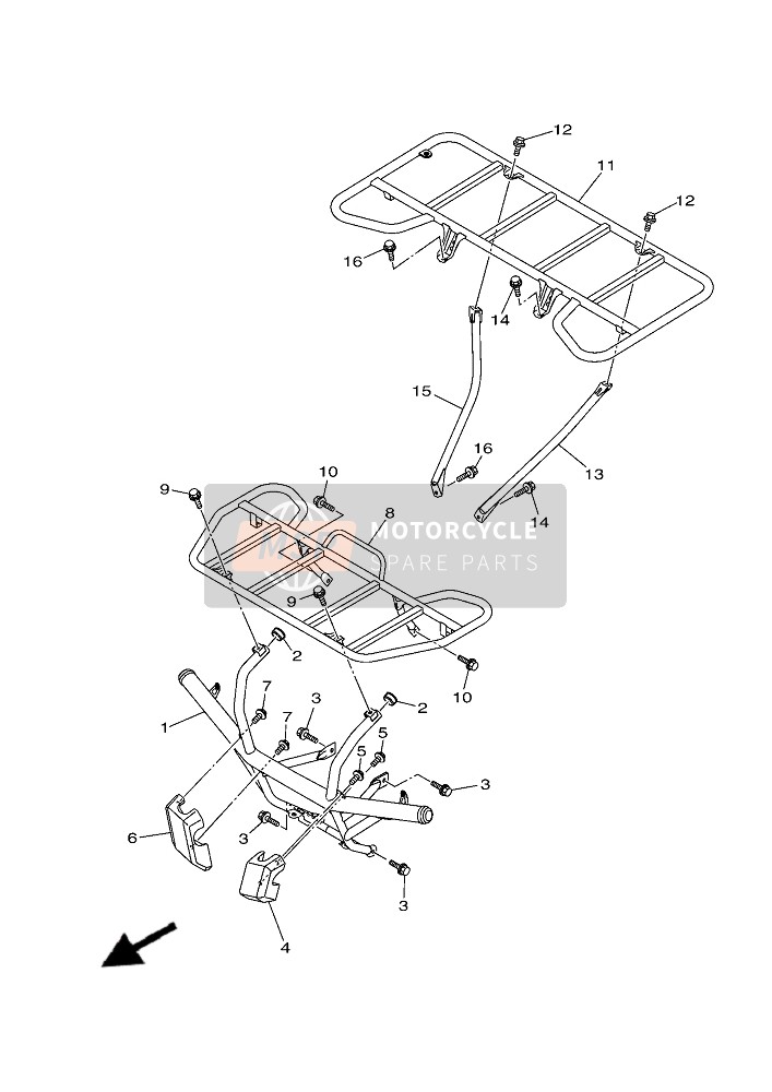 Yamaha YFM700F KODIAK 700 2019 Guardia para un 2019 Yamaha YFM700F KODIAK 700