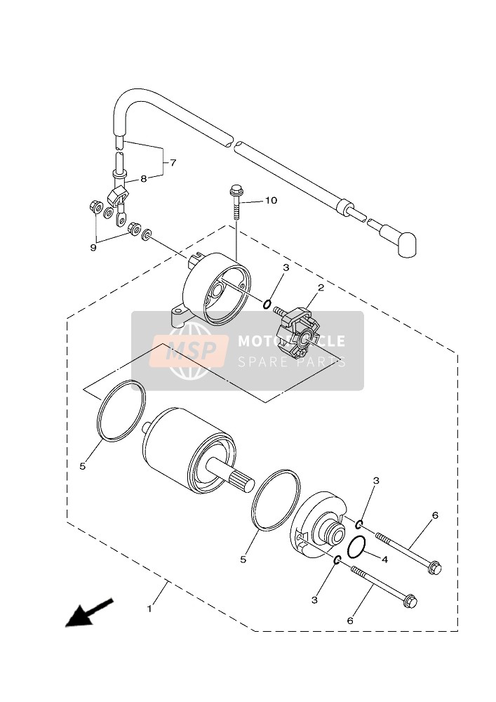 Yamaha YFM700F KODIAK 700 2019 Starting Motor for a 2019 Yamaha YFM700F KODIAK 700