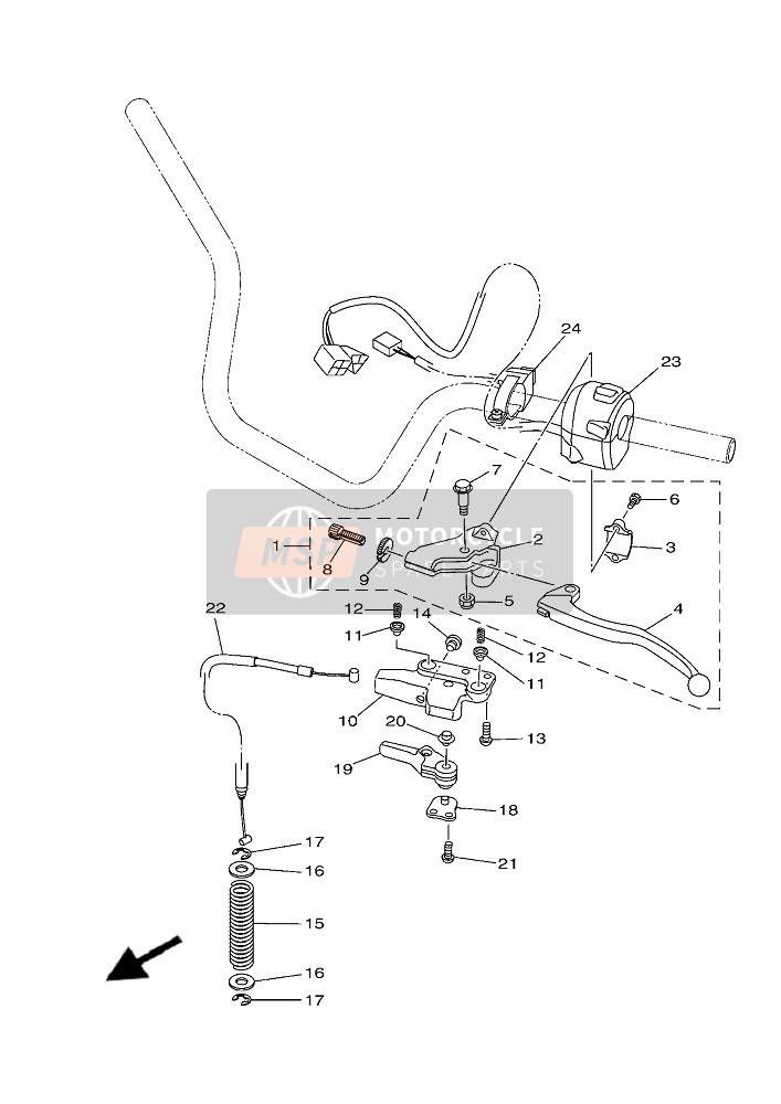 Yamaha YFM700F KODIAK 700 2019 HANDSCHALTER & HEBEL für ein 2019 Yamaha YFM700F KODIAK 700