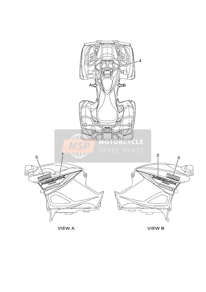 Yamaha YFM700F KODIAK 700 2019 Grafica per un 2019 Yamaha YFM700F KODIAK 700