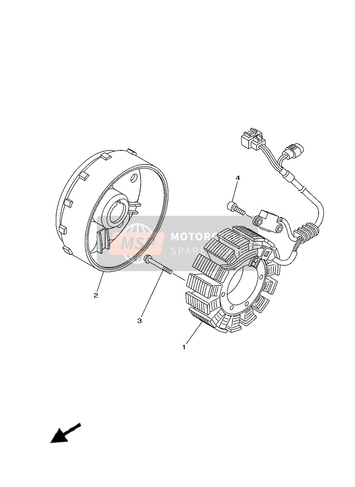 Yamaha YFM700F KODIAK 700 EPS YAMAHA BLACK 2019 Generator voor een 2019 Yamaha YFM700F KODIAK 700 EPS YAMAHA BLACK