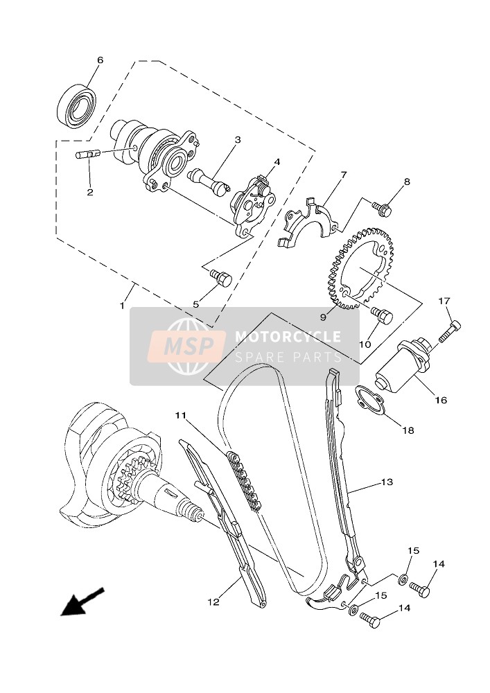 Yamaha YFM700R (DNSR) 2019 Arbre À Cames & Chaîne pour un 2019 Yamaha YFM700R (DNSR)