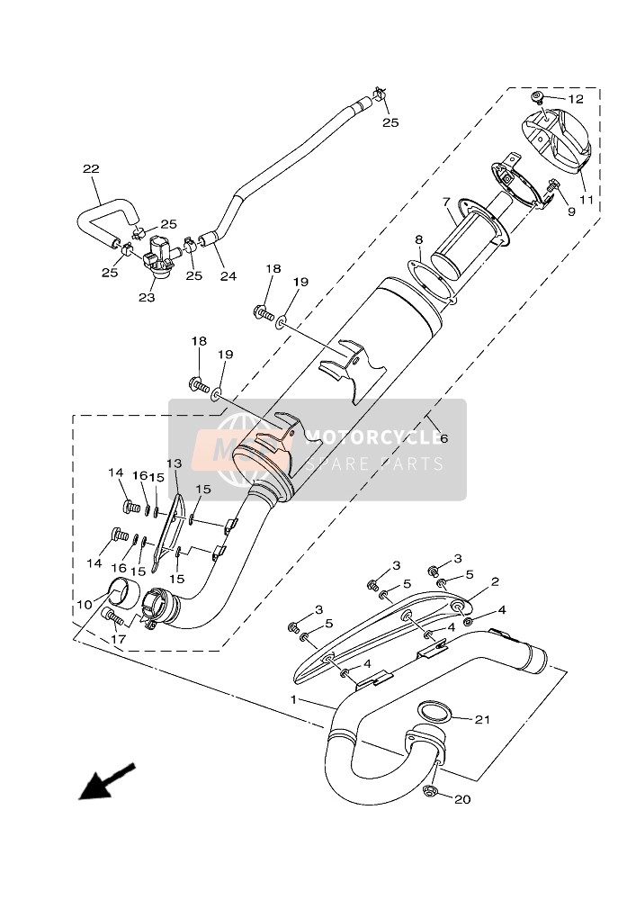 Yamaha YFM700R (DNSR) 2019 Échappement pour un 2019 Yamaha YFM700R (DNSR)