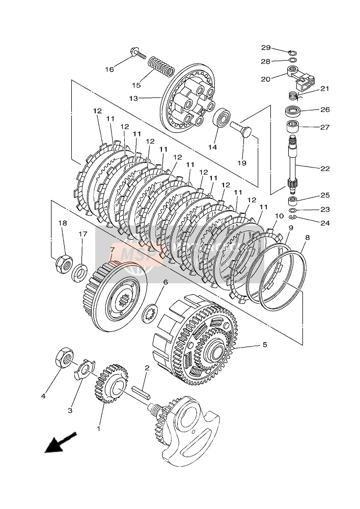 Yamaha YFM700R (DNSR) 2019 Embrague para un 2019 Yamaha YFM700R (DNSR)