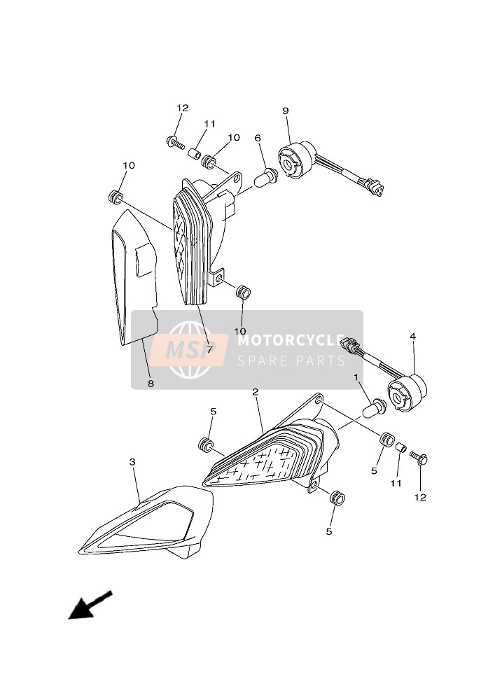 Yamaha YFM700R (DNSR) 2019 Phare pour un 2019 Yamaha YFM700R (DNSR)