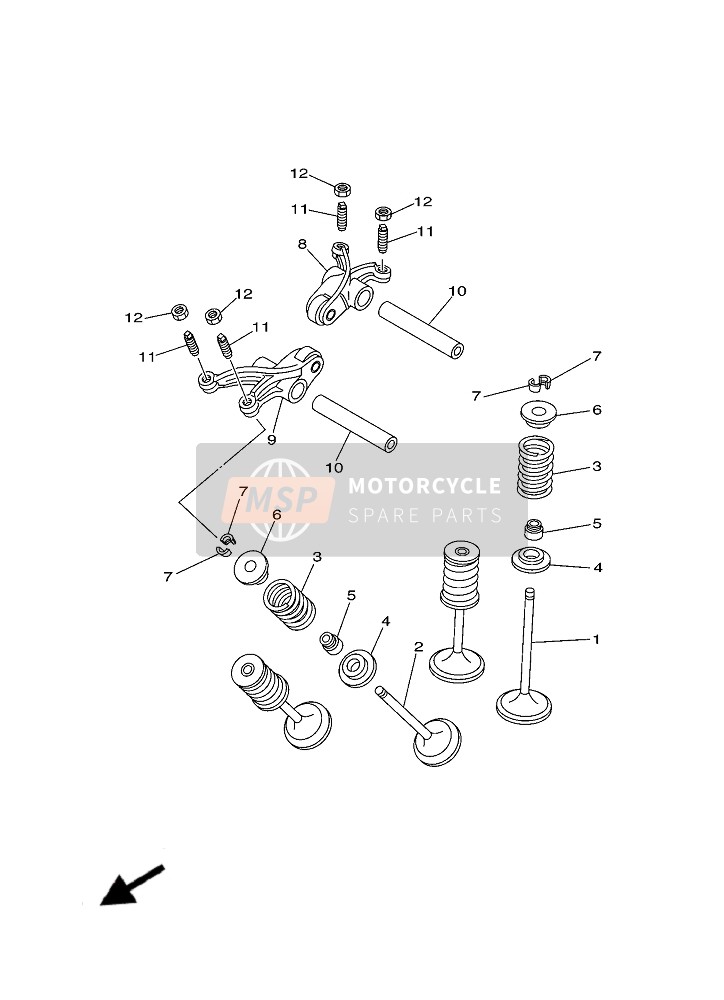 Yamaha YFM700R (BNS5)(DRSH) 2019 Ventil für ein 2019 Yamaha YFM700R (BNS5)(DRSH)