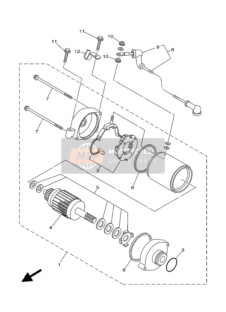 Yamaha YFM700R (BNS5)(DRSH) 2019 Anlasser für ein 2019 Yamaha YFM700R (BNS5)(DRSH)