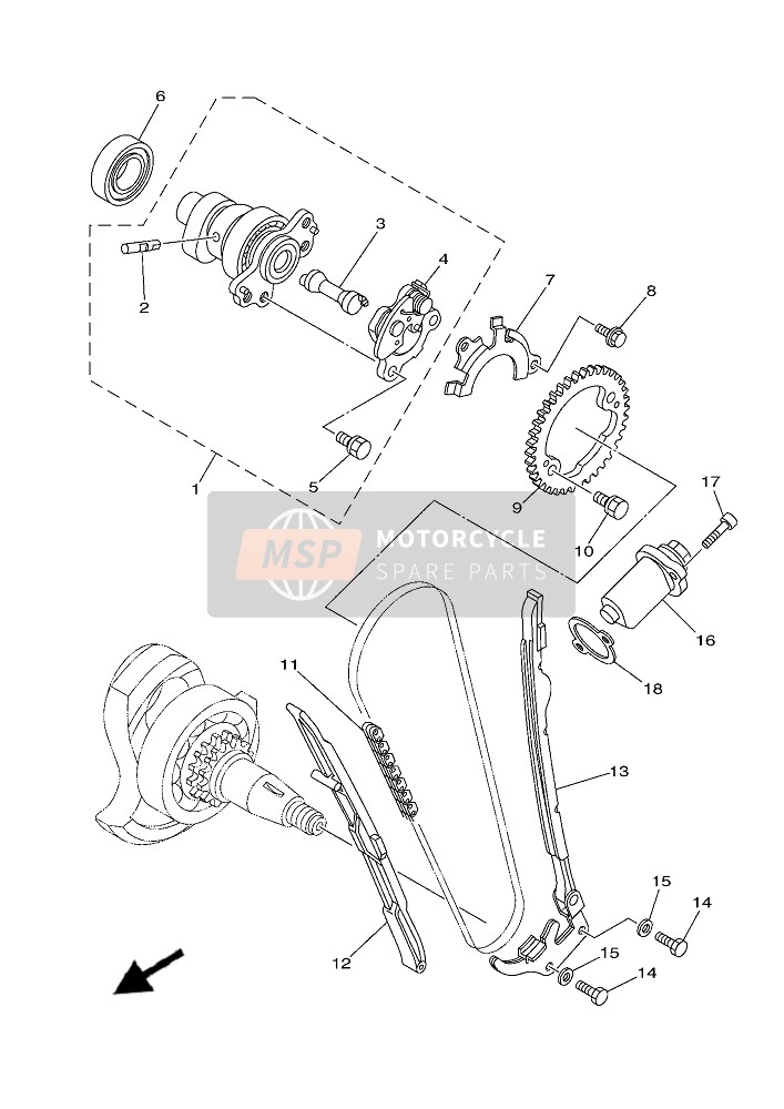 Yamaha YFM700R (DPBSE) 2019 Camshaft & Chain for a 2019 Yamaha YFM700R (DPBSE)