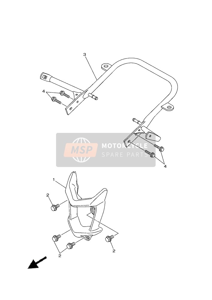 Yamaha YFM700R (DPBSE) 2019 Guardia per un 2019 Yamaha YFM700R (DPBSE)