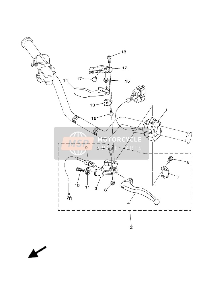 Yamaha YFM700R (DPBSE) 2019 Interruptor de manija & Palanca para un 2019 Yamaha YFM700R (DPBSE)