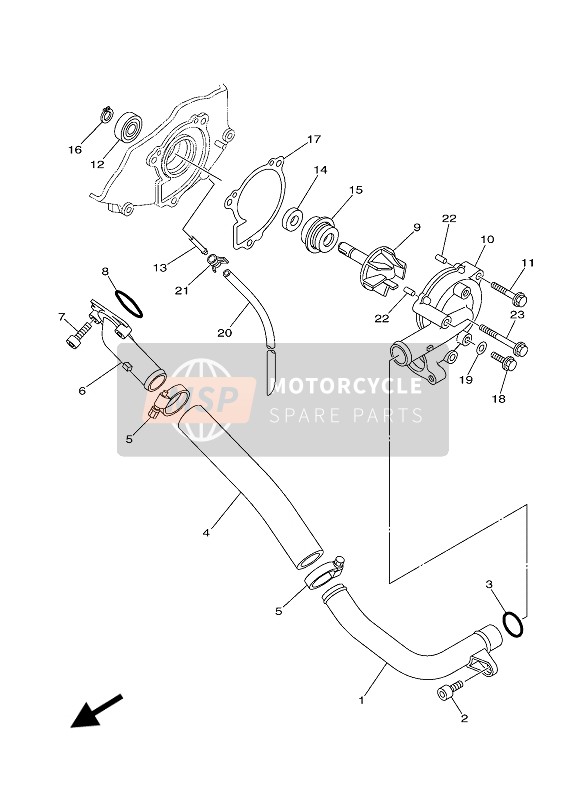 Yamaha GRIZZLY 700 EPS 2020 Pompe à eau pour un 2020 Yamaha GRIZZLY 700 EPS