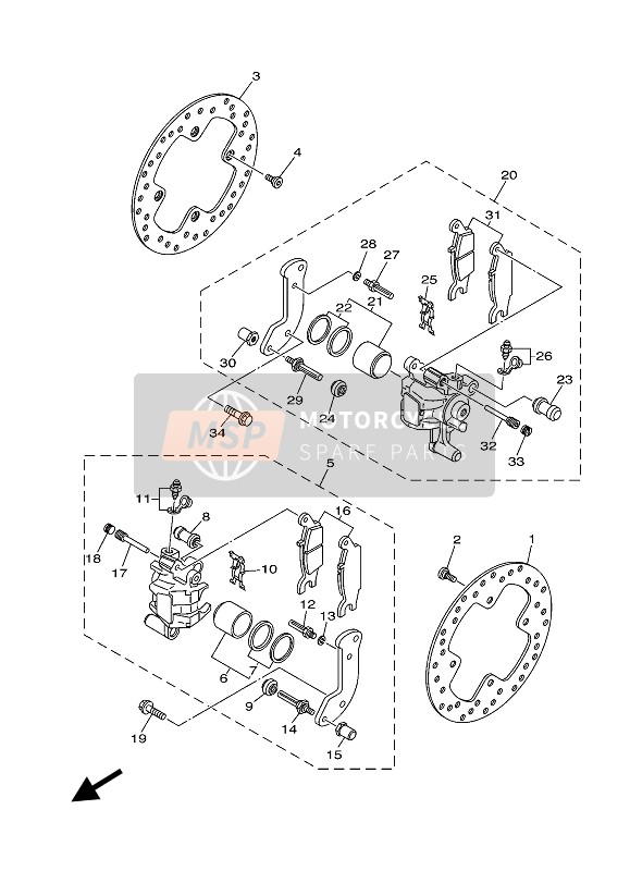 REAR BRAKE CALIPER